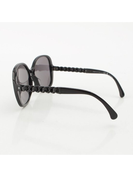 Chanel Polarized Side Chain Motif Sunglasses Eyewear Black main image 7